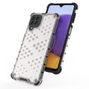 Honeycomb etui pancerny pokrowiec z żelową ramką Samsung Galaxy A22 4G czerwony
