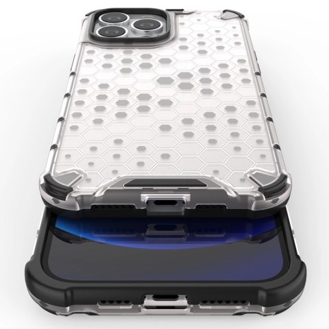 Honeycomb etui pancerny pokrowiec z żelową ramką iPhone 13 Pro Max czarny