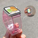 Pasek silikonowy bransoleta bransoletka Strap Light do zegarka Apple Watch 42 / 44 mm - fioletowy
