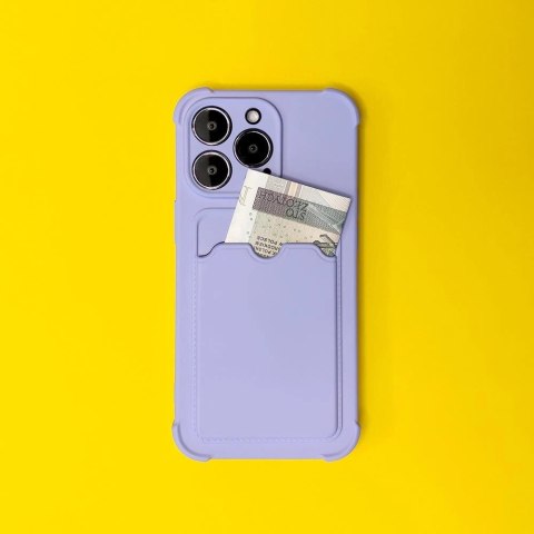 Card Armor Case etui pokrowiec do iPhone 12 Pro portfel na kartę silikonowe pancerne etui Air Bag pomarańczowy
