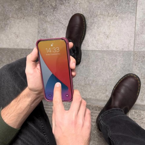 Card Armor Case etui pokrowiec do iPhone 12 Pro portfel na kartę silikonowe pancerne etui Air Bag pomarańczowy