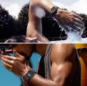 Pasek z etui ochronnym Protect Strap Band do Apple Watch 38 / 40 / 41 mm opaska obudowa pancerna - przeroczysty, różowe złoto