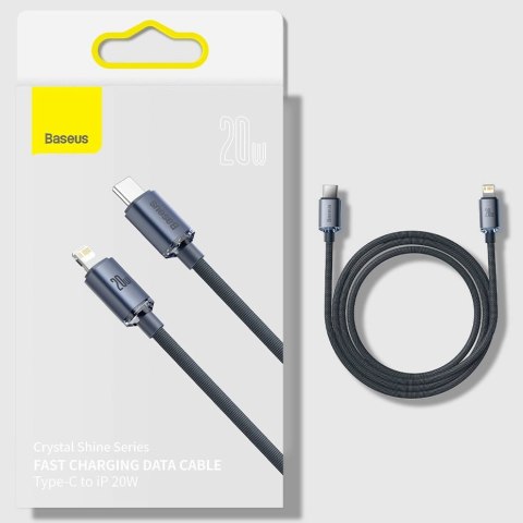 Kabel Baseus CAJY000203 Lightning - USB-C PD 20W 480Mb/s 1,2m - niebieski