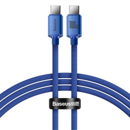 Kabel Baseus CAJY000603 USB-C - USB-C PD 100W 5A 480Mb/s 1,2m - niebieski