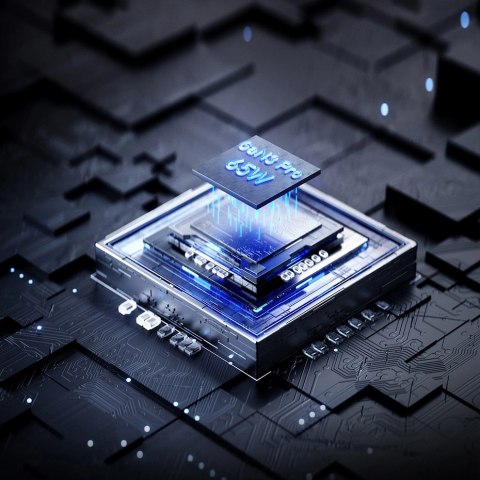 Baseus GaN3 Pro szybka ładowarka sieciowa GaN 2 x USB Typ C / 2 x USB 65W PD, QC4.0+, AFC, PPS + kabel USB Typ C - USB Typ C 1m 