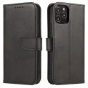 Magnet Case elegancki futerał etui pokrowiec z klapką i funkcją podstawki Honor Magic3 Pro czarny