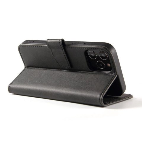 Magnet Case elegancki futerał etui pokrowiec z klapką i funkcją podstawki Honor Magic3 Pro czarny