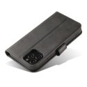 Magnet Case elegancki futerał etui pokrowiec z klapką i funkcją podstawki Honor Magic3 Pro czarny