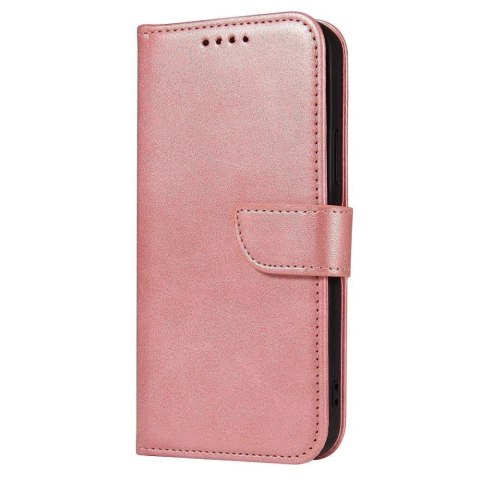 Magnet Case elegancki futerał etui pokrowiec z klapką i funkcją podstawki Poco M4 Pro 5G różowy
