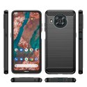 Carbon Case elastyczne etui pokrowiec Nokia X100 czarny