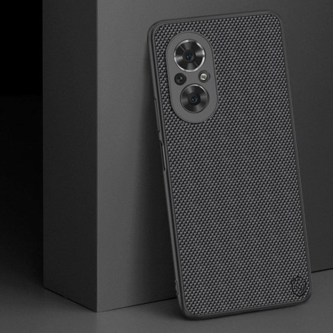 Nillkin Textured Case wytrzymałe wzmocnione etui z żelową ramką i nylonem na tyle Honor 50 SE czarny