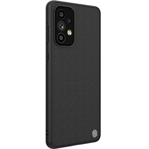Nillkin Textured Case wytrzymałe wzmocnione etui z żelową ramką i nylonem na tyle Samsung Galaxy A73 czarny