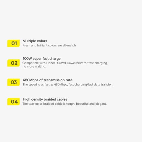 Baseus Dynamic Series kabel USB - USB Typ C 100W 1m szary (CALD000616)