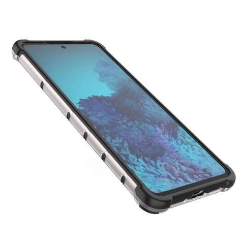Honeycomb etui pancerny pokrowiec z żelową ramką Samsung Galaxy A73 niebieski