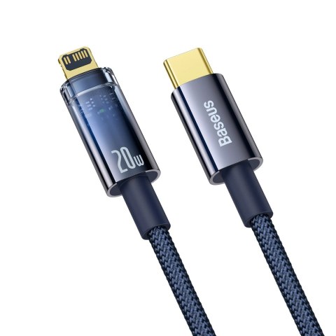 Kabel Baseus CATS000003 Lightning - USB-C 20W 480Mb/s 1m - niebieski