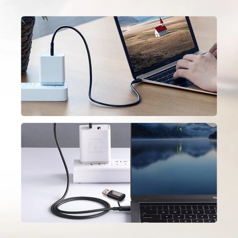 Kabel Ugreen US286 USB-C - USB-C 3A 480Mb/s 3m - czarny
