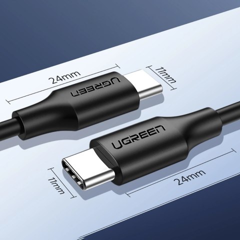 Kabel Ugreen US286 USB-C - USB-C PD QC 3A 480Mb/s 1m - czarny