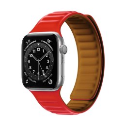 Pasek magnetyczny Magnetic Strap opaska bransoleta do Apple Watch 41 mm - czerwony