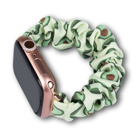 Materiałowa opaska do Apple Watch 42 / 44 / 45 mm pasek bransoleta bransoletka na gumce - awokado