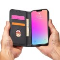 Magnet Card Case etui iPhone 14 pokrowiec z klapką portfel podstawka czarne