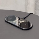 Baseus Digital LED Display podwójna ładowarka bezprzewodowa z cyfrowym wyświetlaczem 20W czarny (WXSX010101)