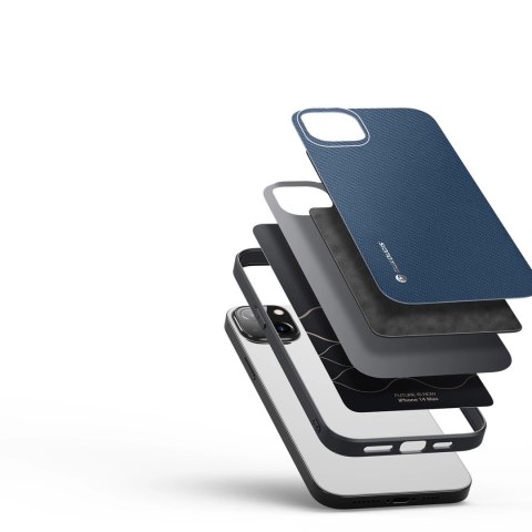 Dux Ducis Fino etui pokrowiec pokryty nylonowym materiałem iPhone 14 Plus niebieski