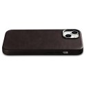 ICarer Oil Wax Premium Leather Case skórzane etui iPhone 14 Plus magnetyczne z MagSafe brązowy (WMI14220703-BN)