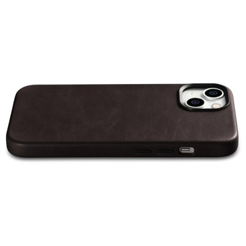 ICarer Oil Wax Premium Leather Case skórzane etui iPhone 14 Plus magnetyczne z MagSafe brązowy (WMI14220703-BN)