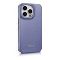 ICarer CE Premium Leather Folio Case skórzane etui iPhone 14 Pro Max z klapką magnetyczne MagSafe jasnofioletowy (WMI14220716-LP