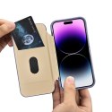 ICarer CE Premium Leather Folio Case skórzane etui iPhone 14 Pro Max z klapką magnetyczne MagSafe jasnofioletowy (WMI14220716-LP