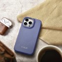 ICarer CE Premium Leather Folio Case skórzane etui iPhone 14 Pro Max z klapką magnetyczne MagSafe jasnofioletowy (WMI14220716-LP