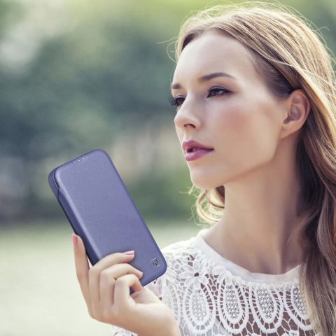 ICarer CE Premium Leather Folio Case skórzane etui iPhone 14 Pro Max z klapką magnetyczne MagSafe jasnofioletowy (WMI14220716-LP