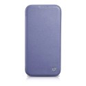 ICarer CE Premium Leather Folio Case skórzane etui iPhone 14 Pro z klapką magnetyczne MagSafe jasnofioletowy (WMI14220714-LP)