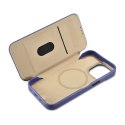 ICarer CE Premium Leather Folio Case skórzane etui iPhone 14 Pro z klapką magnetyczne MagSafe jasnofioletowy (WMI14220714-LP)