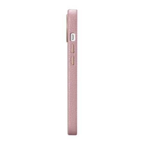 ICarer Litchi Premium Leather Case skórzane etui iPhone 14 Plus magnetyczne z MagSafe różowy (WMI14220711-PK)