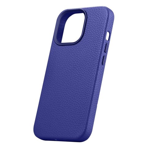 ICarer Litchi Premium Leather Case skórzane etui iPhone 14 Pro Max magnetyczne z MagSafe ciemnoniebieski (WMI14220712-DB)