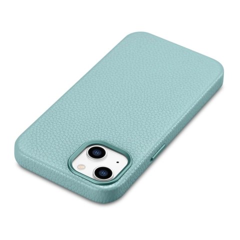 ICarer Litchi Premium Leather Case skórzane etui iPhone 14 magnetyczne z MagSafe zielony (WMI14220709-GN)
