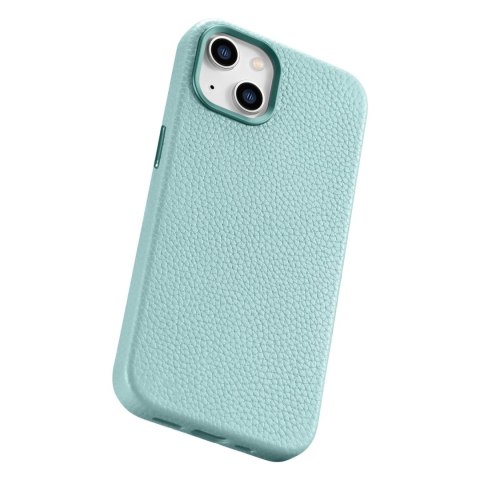 ICarer Litchi Premium Leather Case skórzane etui iPhone 14 magnetyczne z MagSafe zielony (WMI14220709-GN)