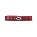 ICarer Case Leather pokrowiec etui z naturalnej skóry do iPhone 14 Plus czerwony (kompatybilne z MagSafe)