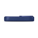 ICarer Case Leather pokrowiec etui z naturalnej skóry do iPhone 14 Plus niebieski (kompatybilne z MagSafe)