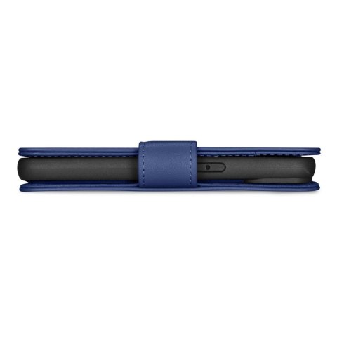 ICarer Wallet Case 2in1 etui iPhone 14 Plus skórzany pokrowiec z klapką Anti-RFID niebieski (WMI14220727-BU)