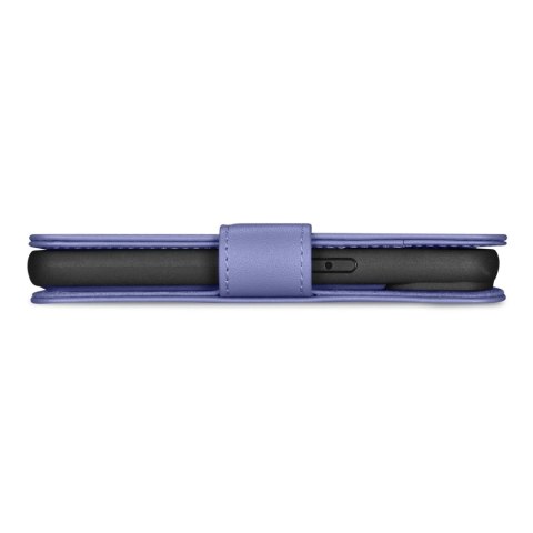 ICarer Wallet Case 2in1 etui iPhone 14 Pro Max skórzany pokrowiec z klapką Anti-RFID jasnofioletowy (WMI14220728-LP)