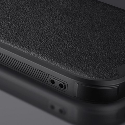 Nillkin CamShield Leather S Case etui iPhone 14 Plus pokrowiec z osłoną na aparat czarne