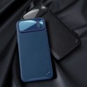Nillkin CamShield Leather S Case etui iPhone 14 Plus pokrowiec z osłoną na aparat niebieskie