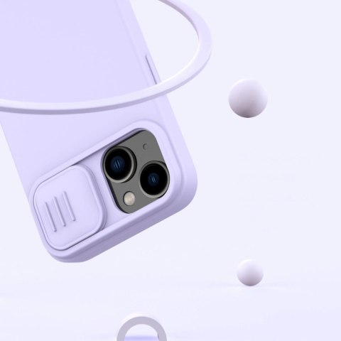 Nillkin CamShield Magnetic Silicone Case etui iPhone 14 Plus magnetyczny MagSafe pokrowiec z osłoną na aparat niebieski