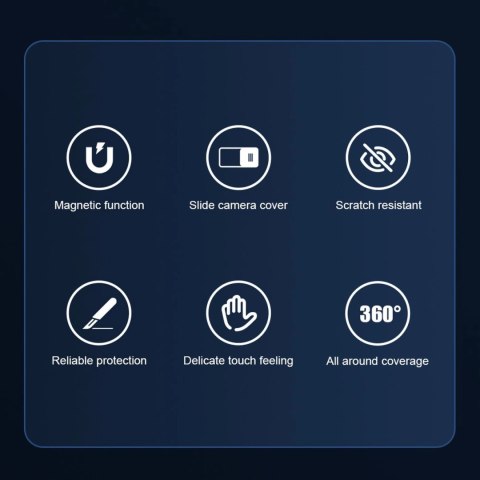 Nillkin CamShield Pro Magnetic Case etui iPhone 14 Plus pokrowiec osłona na aparat kamerę czarny (z MagSafe)