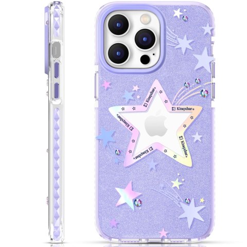 Kingxbar Heart Star Series etui iPhone 14 Plus etui w gwiazdki purple star