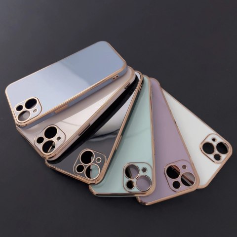 Lighting Color Case etui do Samsung Galaxy A73 5G żelowy pokrowiec ze złotą ramką niebieski