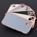 Lighting Color Case etui do Samsung Galaxy A73 5G żelowy pokrowiec ze złotą ramką niebieski