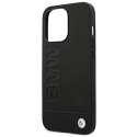 Etui BMW Leather Stamp na iPhone 14 Pro Max - czarne